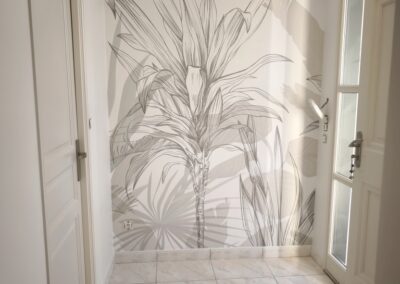 Papier peint feuillage 3D