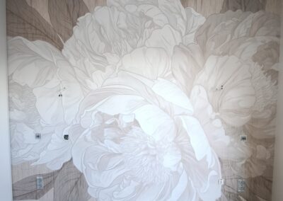 Papier peint pivoine 3D